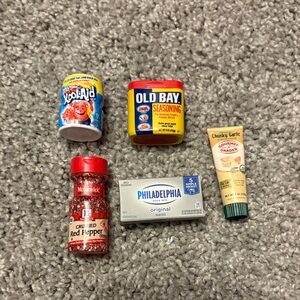 Mini Brands Toys 5 piece set Kool Aid Old Bay Crushed red pepper Philadelphia